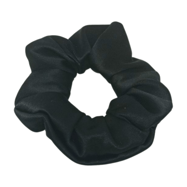 Chouchou classique en satin upcyclé - noir
