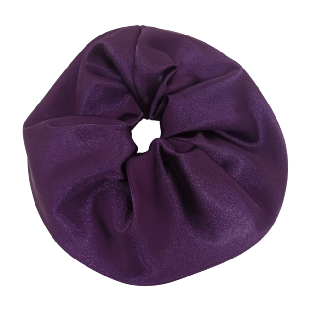 Chouchou Extra large en satin upcyclé - violet 