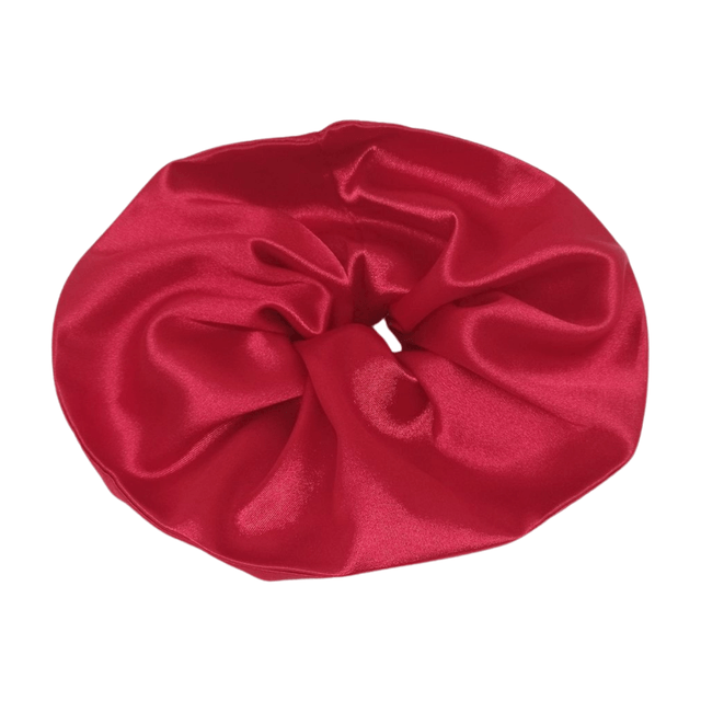 Chouchou Extra large en satin upcyclé - rouge