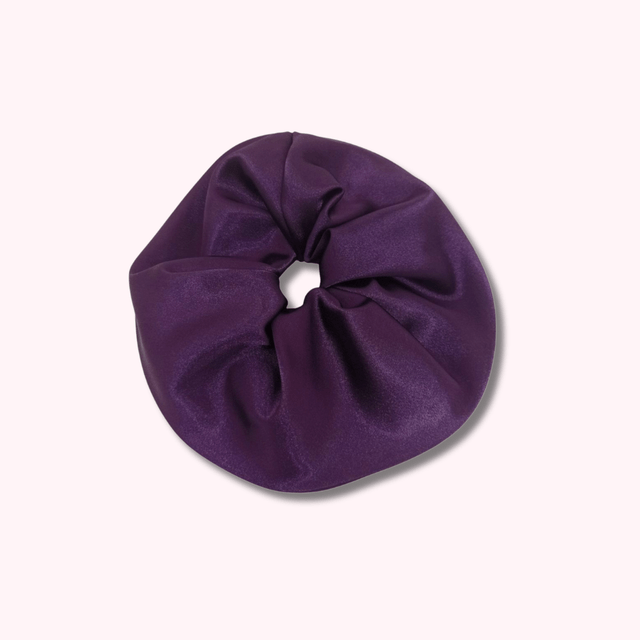 Chouchou Extra large en satin upcyclé - violet 