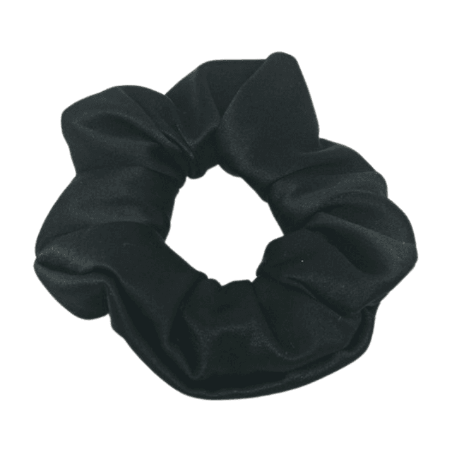Chouchou classique en satin upcyclé - noir