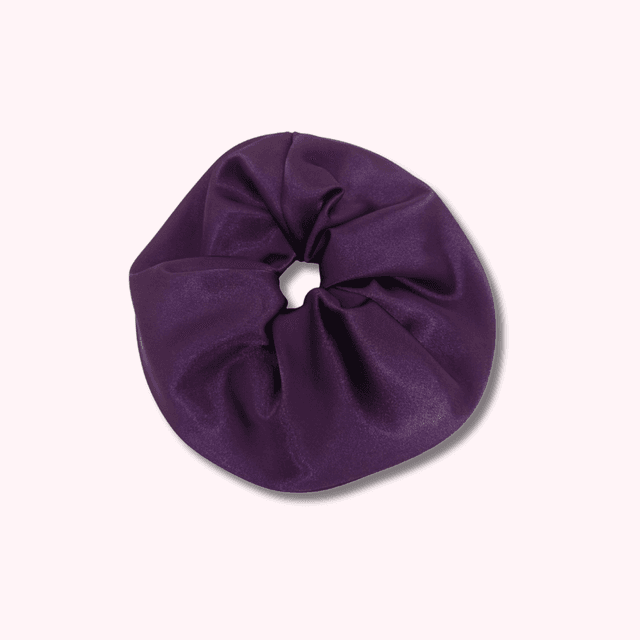 Chouchou Extra large en satin upcyclé - violet 