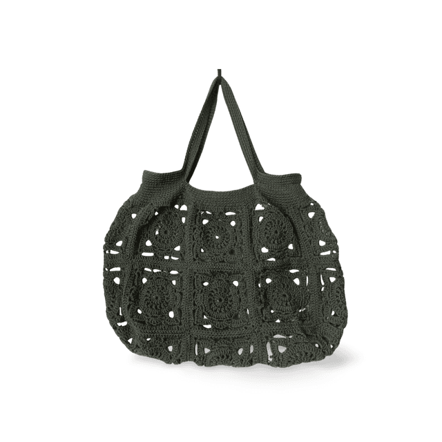 Sac en crochet tote bag fourre-tout monochrome